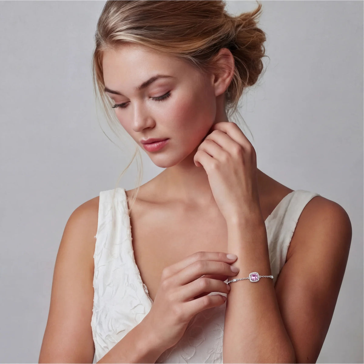 Blush Dreams Moissanite Bracelet | Girlye